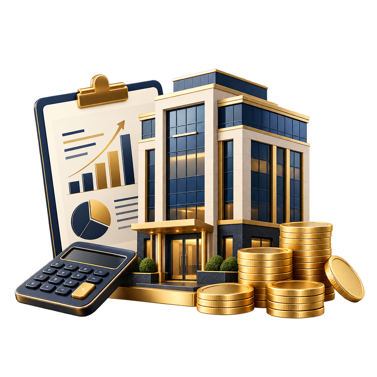 Business Loans & Financial Reports illustration